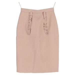 Miu Miu Cammeo Knee-length Pencil Skirt in Pink Nylon